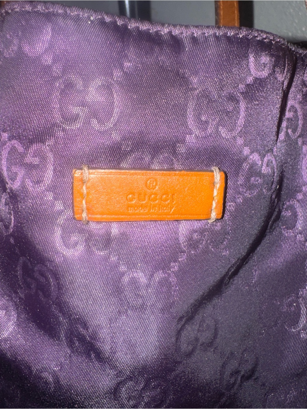 Gucci rare Purple GG Monogram Tote Bag ✅ AUTHENTIC ✅ - Picture 3 of 8